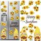 27 Pcs Sunflower Gnome Refrigerator Magnets Cruise Door Magnets Summer Car Magnetic Stickers Summer Fridge Garage Decals Sunflower Party Decorations for Fall Autumn Home Office Decor